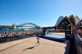 Sydney Marathon finish line Opera House Harbour Bridge
